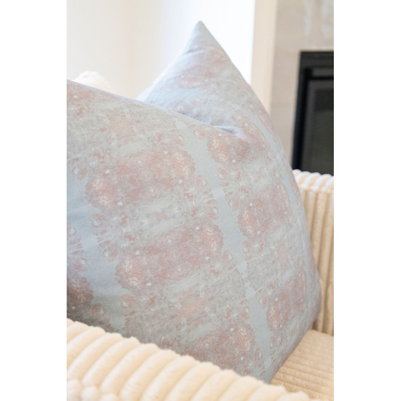 Centerpiece Square Pillow Cover & Insert, 22"H x 22"W, Blue Hydrangea Geometric