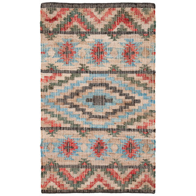 Keather Flat Weave Jute Southwestern Rug