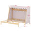 Lit en forme de maison avec lit gigogne escamotable, tente, tablette et lumière-129388581