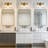 Modern Brushed Gold Bathroom Vanity Light Fixture, 2-Light Wall Mounted Mirror Lighting With Clear Globe Glass Shades, UL Listed Hardwired Dimmable Vanity Light For Bathroom-573745689-573745695