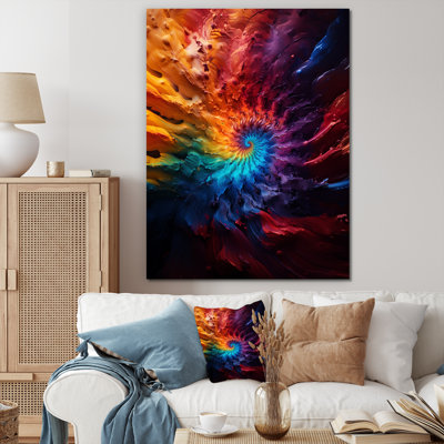 «Colorful Space Fractal Vortex V», impression d'art mural fractal