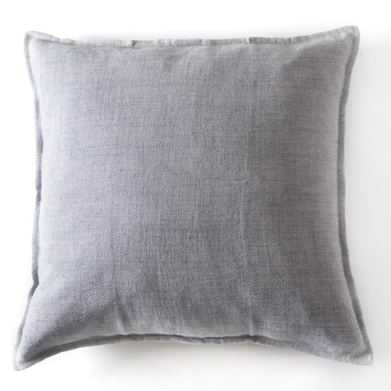 Montauk 100% Linen Large Pillow Cover, Ocean, Euro 