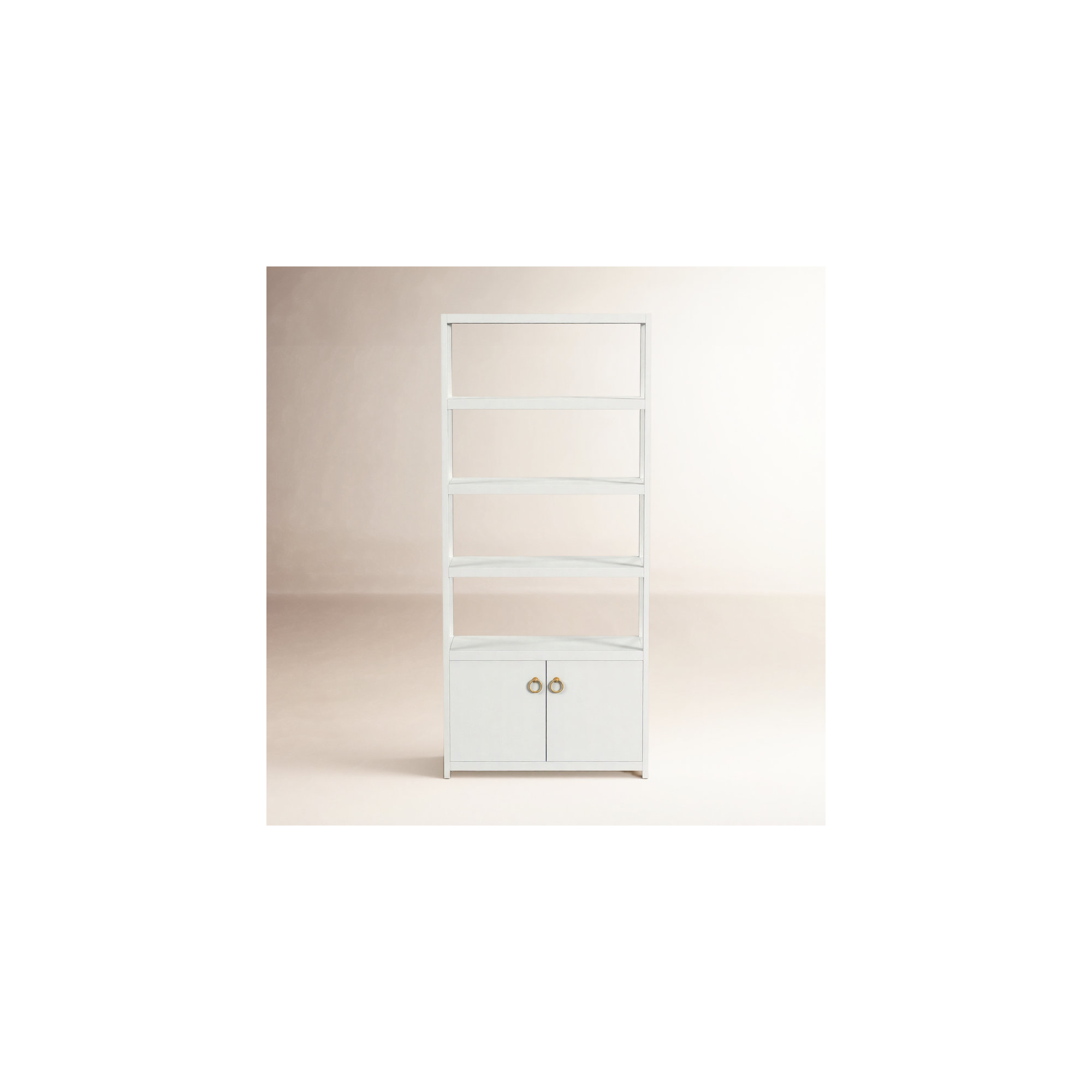Elin Etagere Bookcase, White