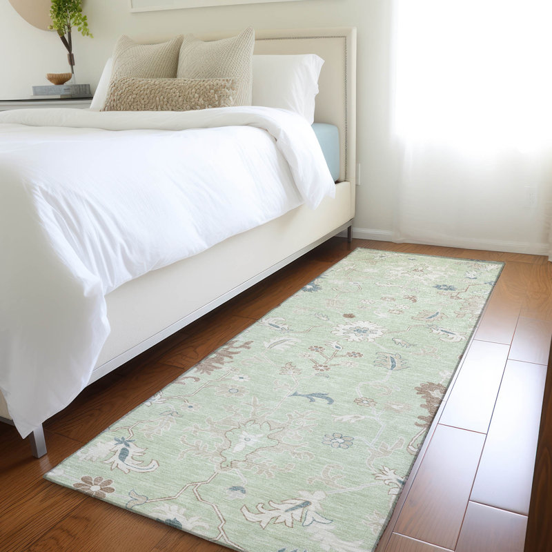 Tapis intérieur / extérieur Xhevrie lavable à la machine, Tapis de couloir 2 pi 3 po x 7 pi 6 po