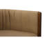 Chaise avec accoudoirs brun clair Stabo