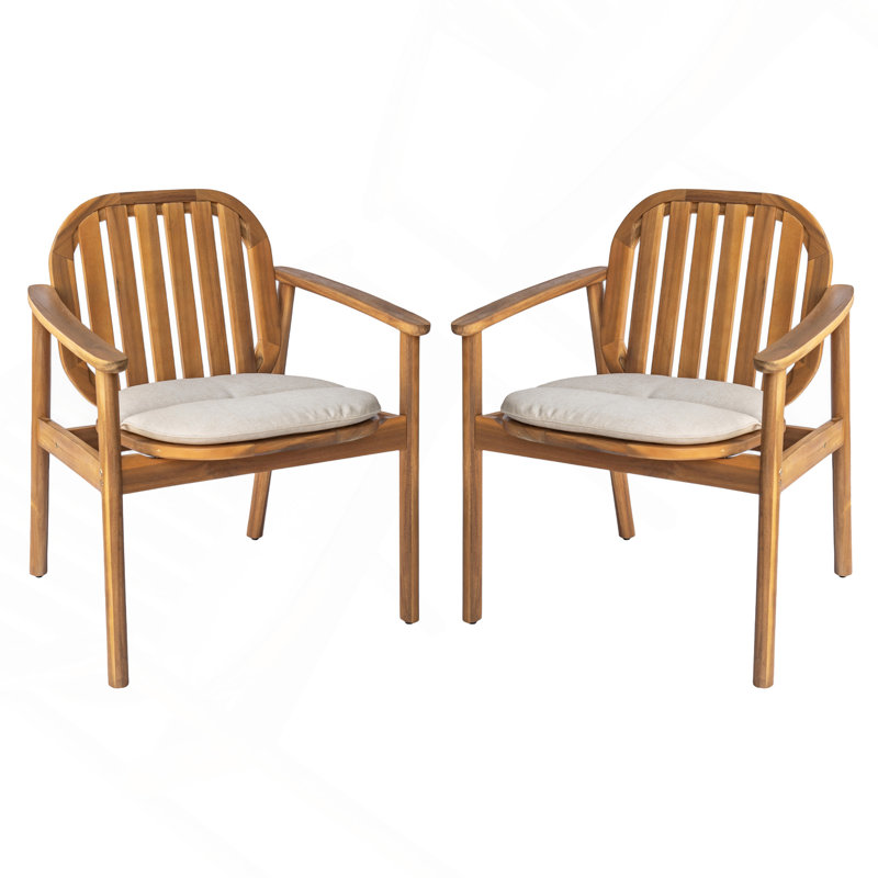 Chaise de salle à manger avec coussin, ensemble de 2