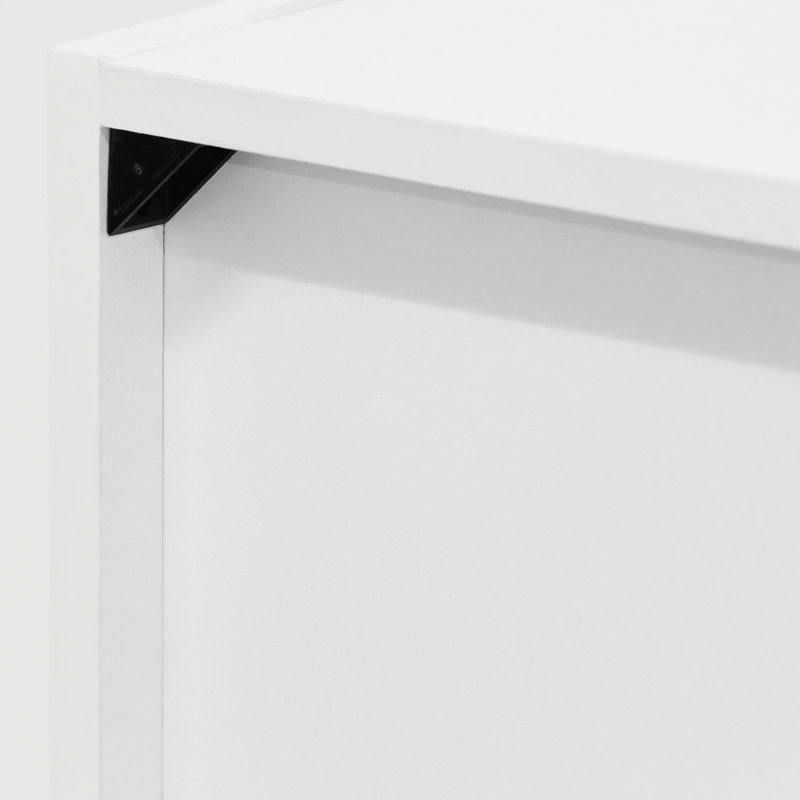 Bibliothèque standard Breylynn, Blanc, (3 tablettes) H 31,4 po x l 15,6 po x P 9,3 po