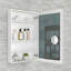 Armoire à pharmacie sans cadre avec bords biseautés et porte à ouverture droite, l 24 po x H 36 po, parfaite pour les salles de bain modernes