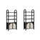 Boho 3-Shelf Bookshelf Cabinet With Rattan Doors