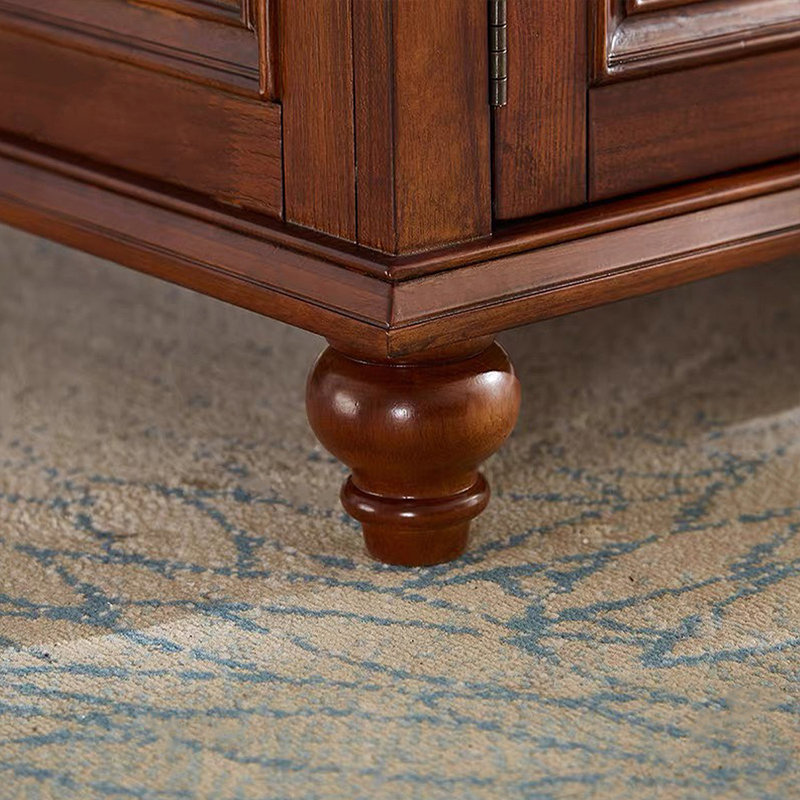 Table basse rectangulaire en bois massif noisette