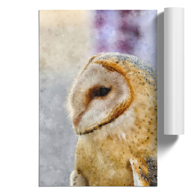 Barn Owl Painting - Frameless Print