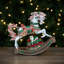 Figurine de cheval à bascule musicale 9 "Merry Christmas