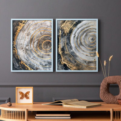 ABSTRACT Series CCLV III - Reproduction encadrée de qualité supérieure - prêt à être accroché - aucun clou requis - aucun clou requis