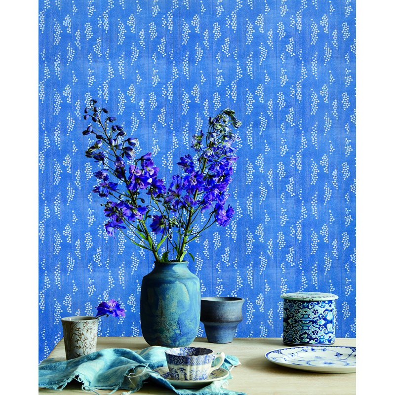 Taki Floral Wallpaper, Moonstone