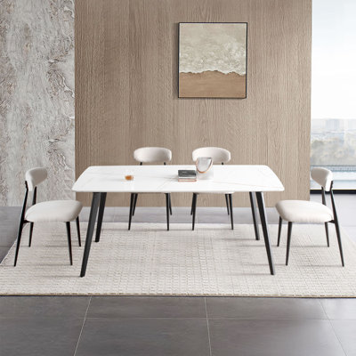 Unfinished Metal Base Dining Table