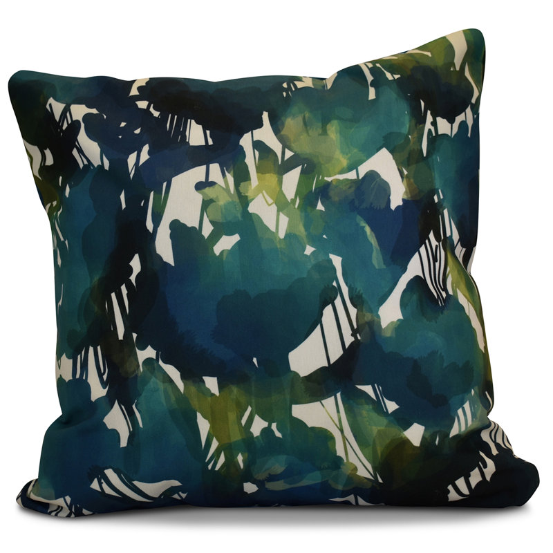 Flora and Fauna Outdoor Square Pillow Cover & Insert, 20" H x 20" W x 2" D