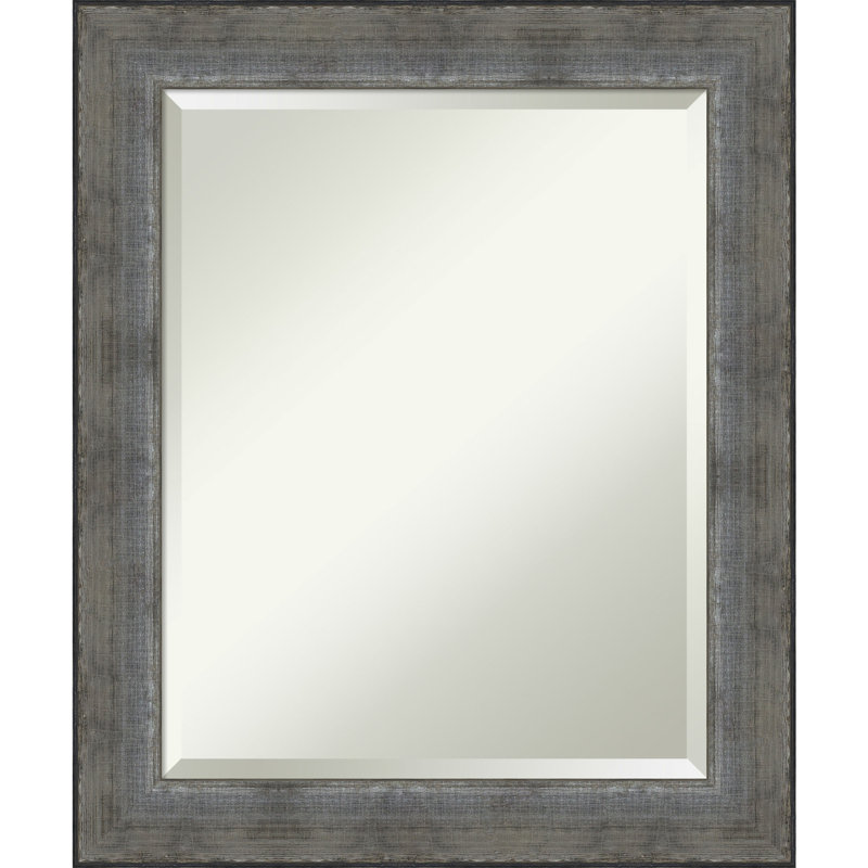 Miroir de salle de bain Akhiya, 28 po x 22 po, gris