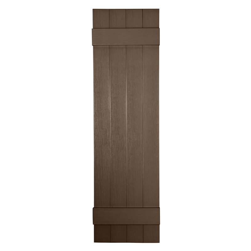 Persiennes personnalisées à 4 planches fermées, 43", Bronze