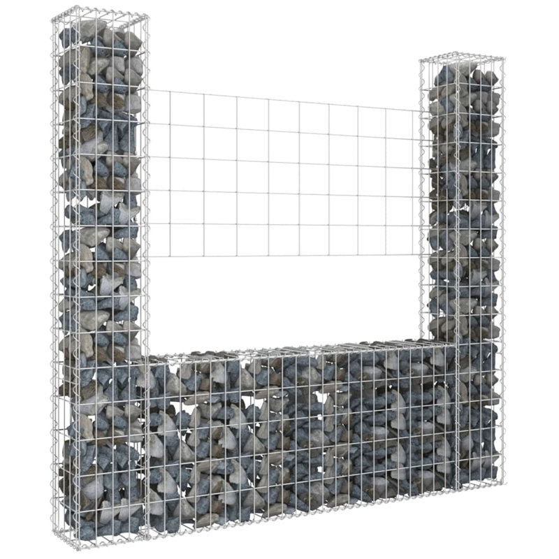 Alicia-Marie Silver Mesh Fence Panels, 55.1cm H x 59cm W x 7.9cm D