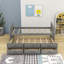 Lit plateforme simple avec lit gigogne et tiroirs-2049905469