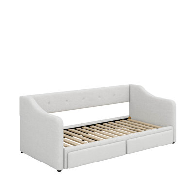 Twin XL To King Size Upholstered Daybed With Drawers by Latitude Run