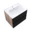 24 po W Meuble-lavabo mural simple avec lavabo en céramique-380525100