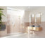 Stellar 84.25 in. x 78 in. Fully Frameless 3 Panel Inline Hinge Shower Door