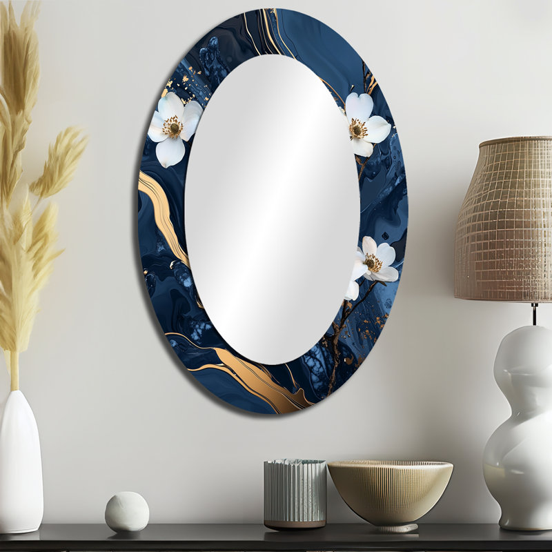 Décoration miroir doré doré cornouiller doré III - blanc, 36 po x 24 po