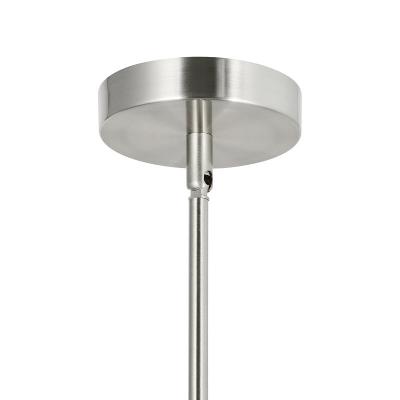 3-Light Drum Chandelier, 17 Inch Satin Nickel Finish, Modern Ceiling Light Fixture for Dining Room, Kitchen, or Bedroom