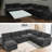 129.13 inch Modular L-Shaped Chenille Sectional Sofa with Pull-Qut Bed-1207793409