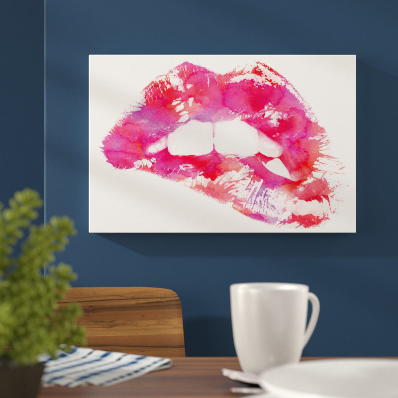 « Lippss », reproduction d'impression, H 12 po x l 18 po x P 1,5 po, Toile