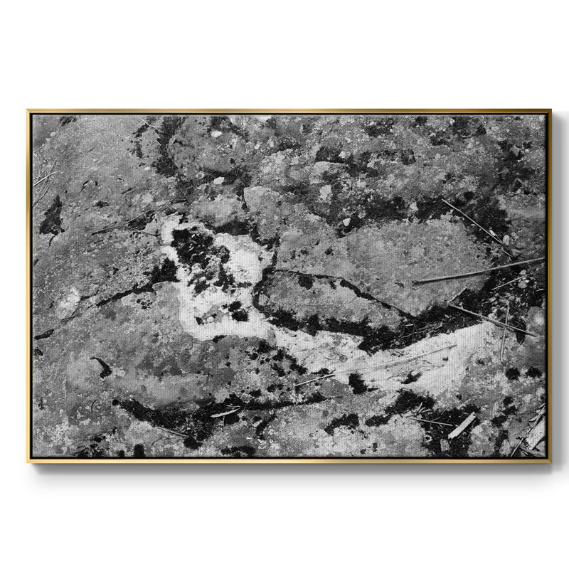 Found Textures Xiv, reproduction d'art sur toile, H 25 po x l 37 po x P 2 po, Toile avec cadre flottant or