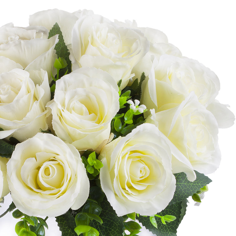 Silk Rose Arrangement, Cream