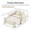 Canapé modulaire surdimensionné surdimensionné avec repose-pieds et accoudoirs épais, ergonomique, facile à assembler-2079023722