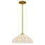 Luminaire suspendu en or brossé 1 lumière Whitecap