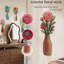 Ensemble de 4 décorations murales florales en métal pour la maison : salon, chambre à coucher, salle de bain, salle à manger. Fleurs en métal texturé, sculptures suspendues artisanales en fer. Décoration murale florale et colorée de 35 cm (13,7 po).