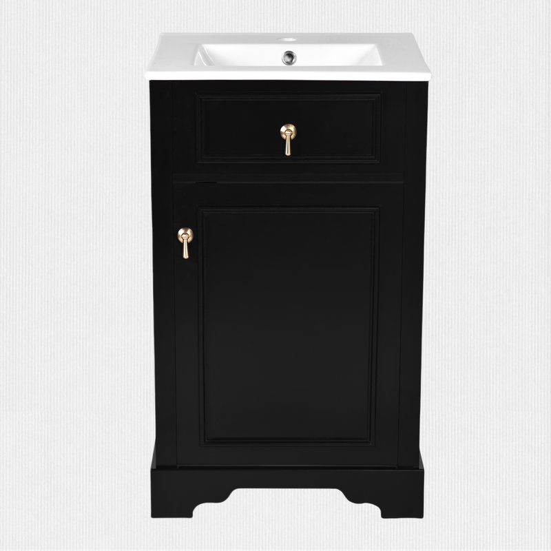 Meuble-lavabo simple 20 po, Noir, noir, noir, noir