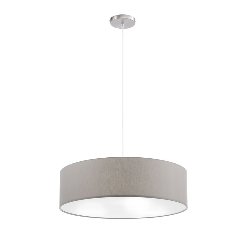 3 - Light Drum Pendant, Brown, 120cm H x 60cm diameter