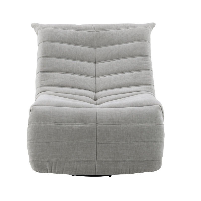 Fauteuil inclinable et oscillant Talmon Chenille, Gris huître