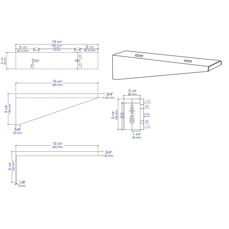 Wall Mount Installation Brackets for ABCO40R and ABCO48R