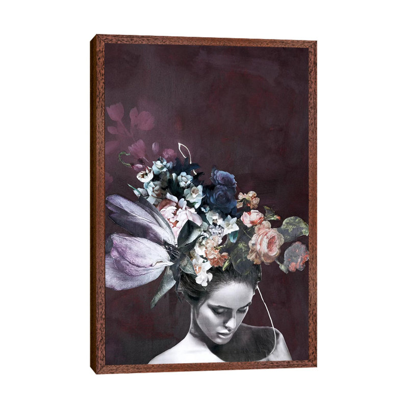 Haute Couture V - Print on Canvas, 66.04cm H x 45.72cm W x 3.81cm D, Classic Brown Wood Framed