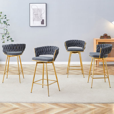 Four-Piece Rotating Swivel Chair Only Chairs, Not Including Tables