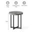 Grey Round Concrete Effect Side Table