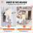 Cat Tree for Indoor Cats, 63" Cat Tower with 2 Cat Condos, Sisal Scratching Post, Hammock, Top Perch, Jumping Platforms, Large Cat Furniture Activity Center with Hang Ball, Light Grey-101925072