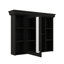 Unité de rangement de salle de bain murale 35 po x 28 po avec porte miroir et 6 tablettes ouvertes-1764695861