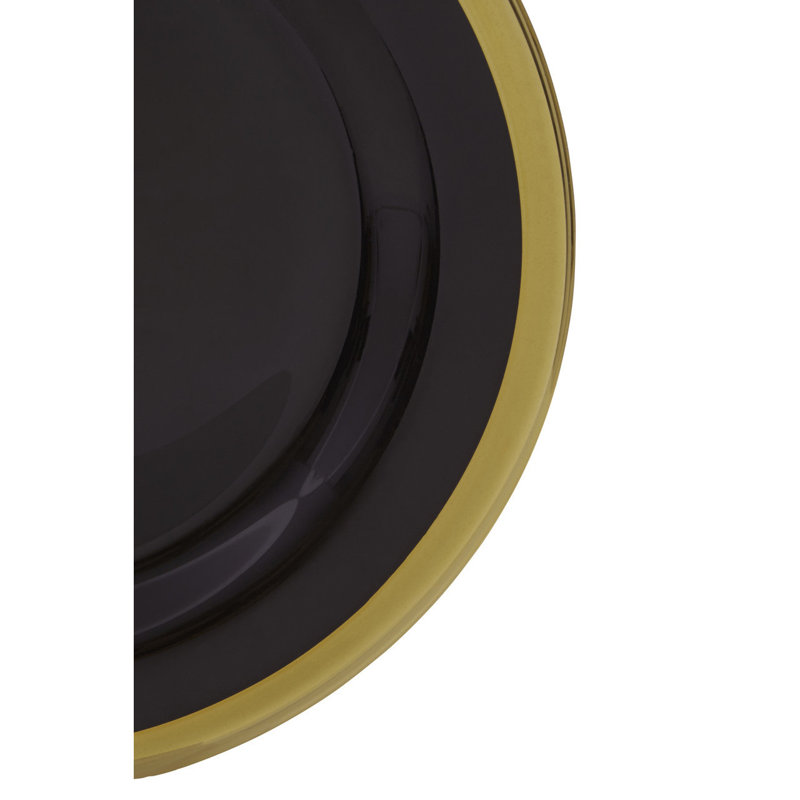 Berning 27Cm Black Glass Dinner Plate