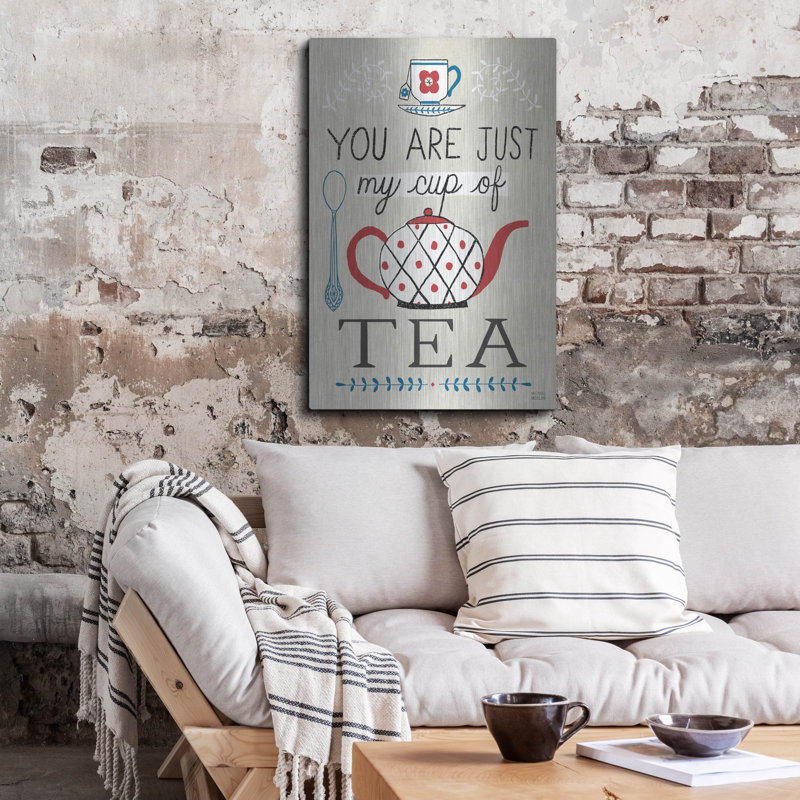 «Cup Of Tea» par Michael Mullan, art mural en métal, H 36 po x l 24 po