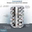 Buckingham Stainless Steel Rotating Spice Rack including Glass Jars 