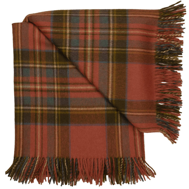 Jeté en laine highland merino, Royal antique Stewart