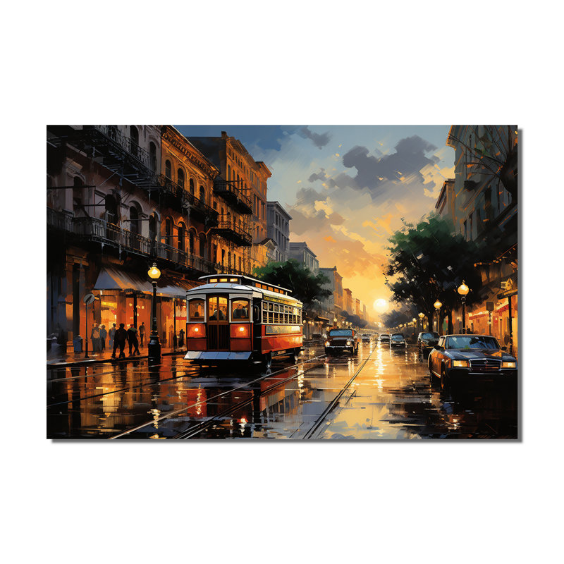 Paysage urbain de la Nouvelle-Orléans Comes Alive At Night I - New Orleans Wall Art Living Room
